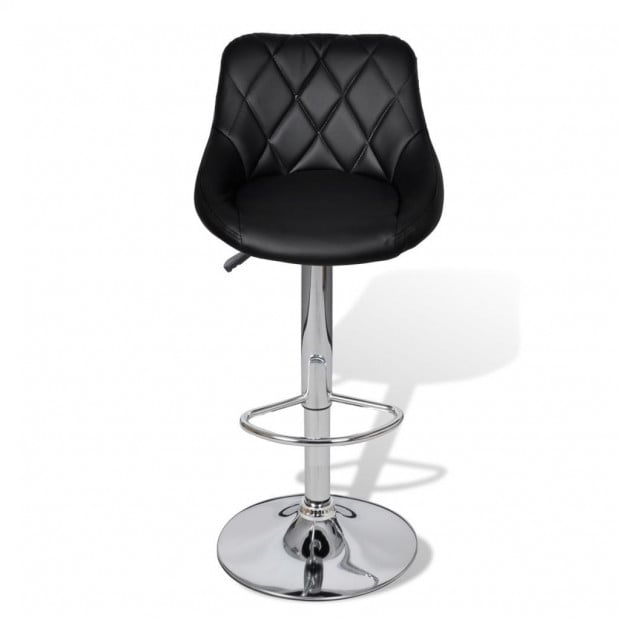 Bar Stools 2 Pcs Black Faux Leather Image 4