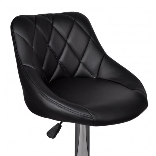 Bar Stools 2 Pcs Black Faux Leather Image 6