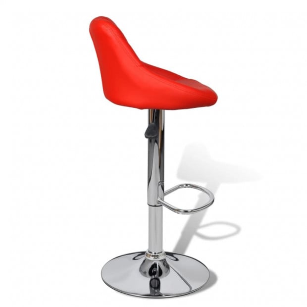 Bar Stools 2 Pcs Red Faux Leather Image 5