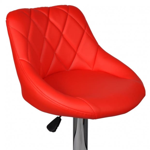Bar Stools 2 Pcs Red Faux Leather Image 6
