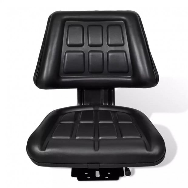 Tractor Seat With Backrest Black Image 2