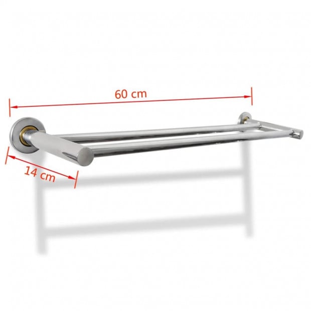 Stainless Steel Towel Rack 2 Tubes Image 7