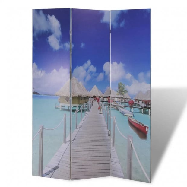 Folding Room Divider 120x170 Cm Beach Image 3