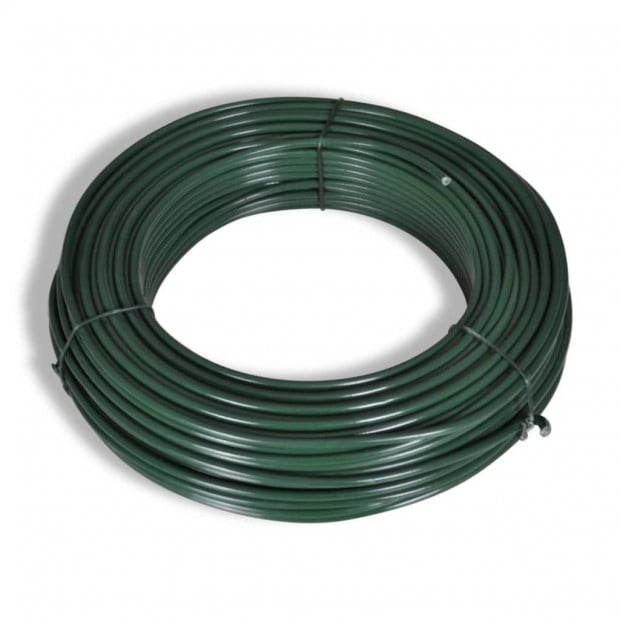 Chain Link Fence With Posts Steel 1.5x25 M Green Image 4