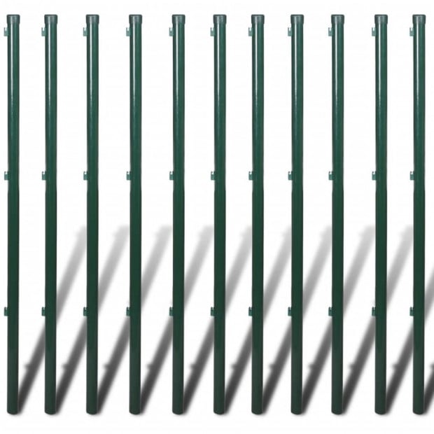 Chain Link Fence With Posts Steel 1.5x25 M Green Image 8