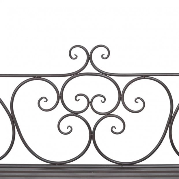 Garden Bench 132 Cm Steel Antique Brown Image 4