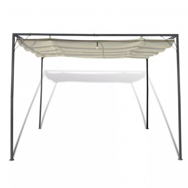 Garden Gazebo With Retractable Roof Canopy Image 3