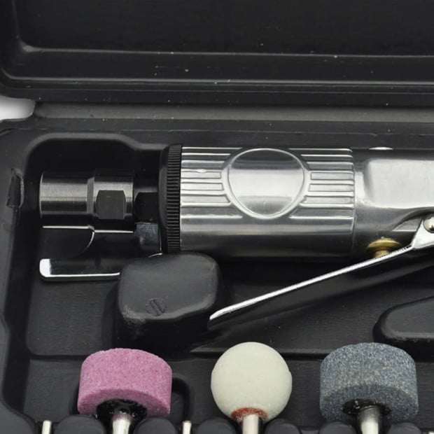 16 Piece 1/4 Inches Air Die Grinder And Stone Kit Set Image 2