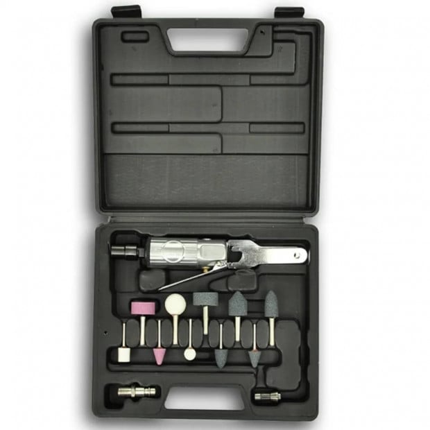 16 Piece 1/4 Inches Air Die Grinder And Stone Kit Set Image 4