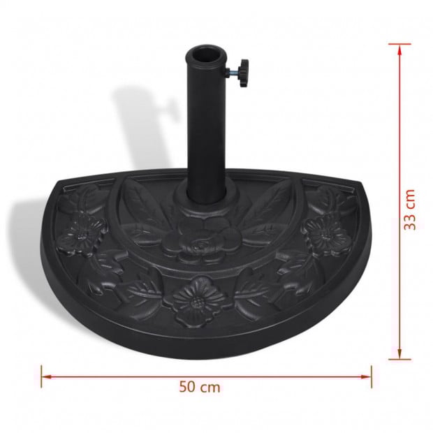 Resin Half Round Parasol Base Image 5