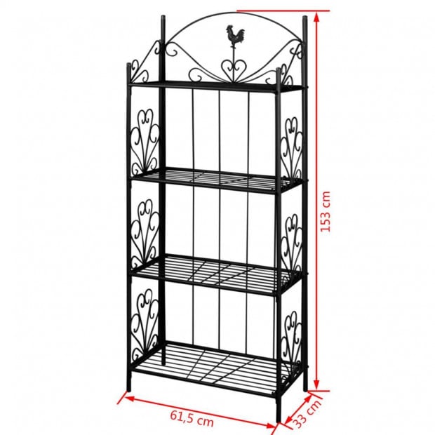 Plant Rack Square Black Image 4