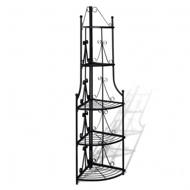 Corner Plant Rack Black Image 2