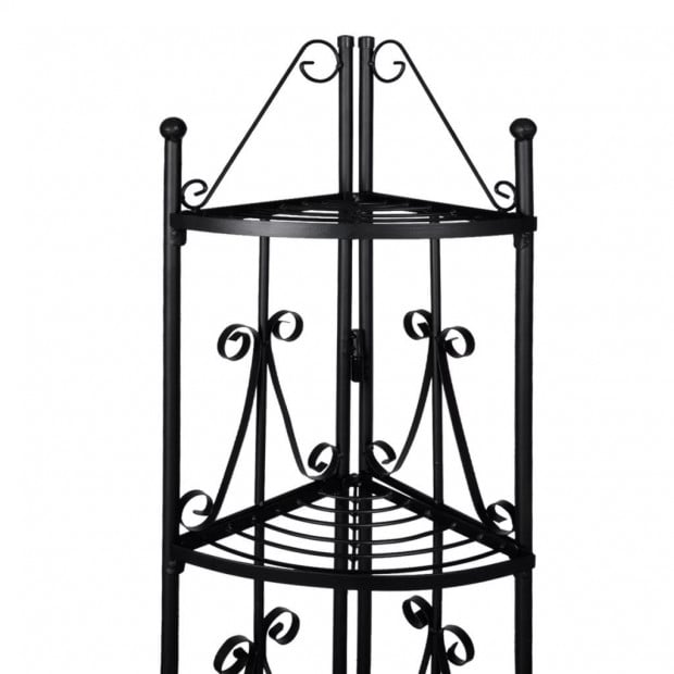 Corner Plant Rack Black Image 3