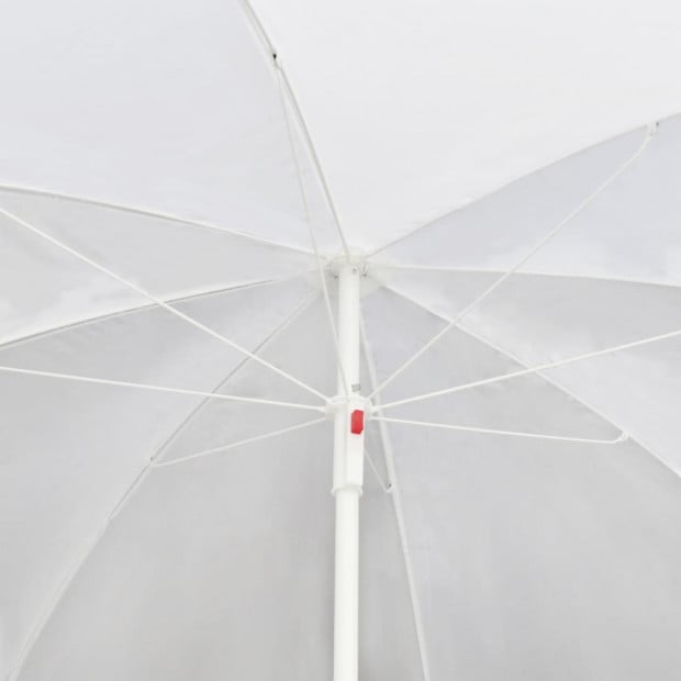 Garden Bed With Parasol Brown Poly Rattan Image 3