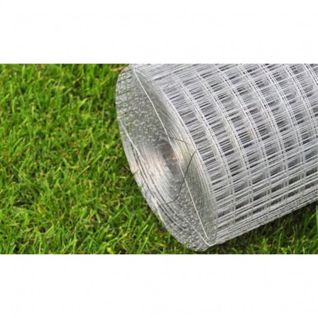 Chicken Wire Fence Galvanised Steel 10x1 M Silver Image 4