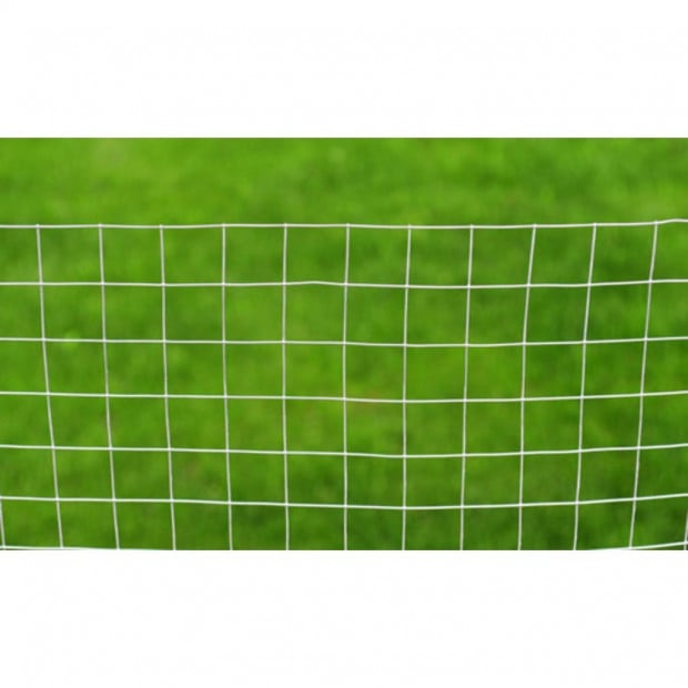 Galvanised Steel Wire Fence 10x1 M Silver Image 3