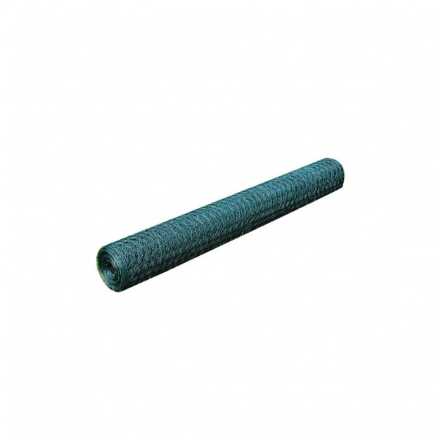 Chicken Wire Fence Galvanised With Pvc Coating 25x1 M Green Image 2
