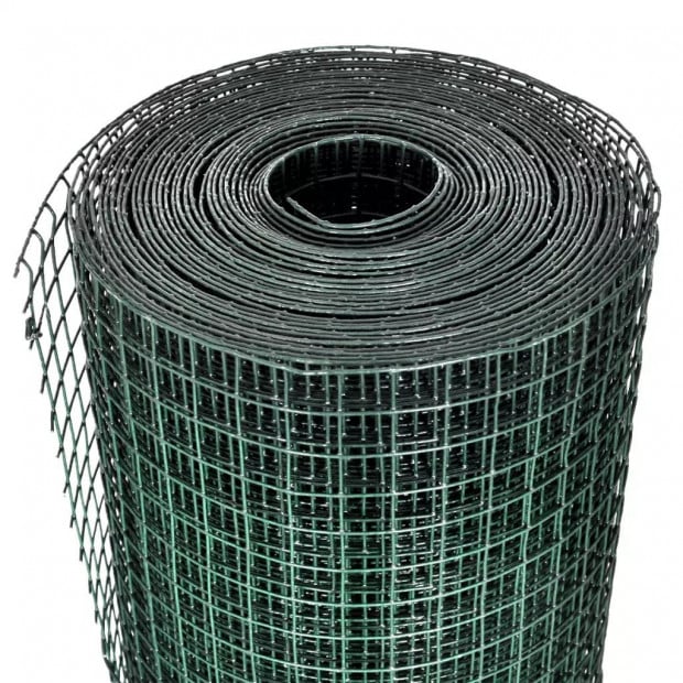 Wire Fence Galvanised With Pvc Coating 25x1 M Green Image 3
