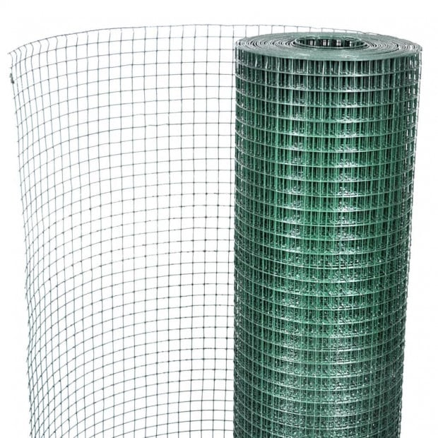 Wire Fence Galvanised With Pvc Coating 25x1 M Green Image 4