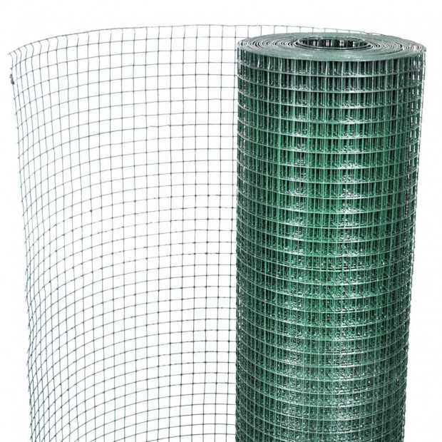 Wire Fence Galvanised With Pvc Coating 25x1 M Green Image 2