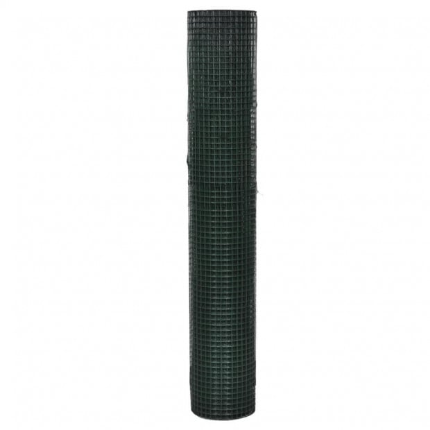 Wire Fence Galvanised Steel 1x25 M Green Image 2