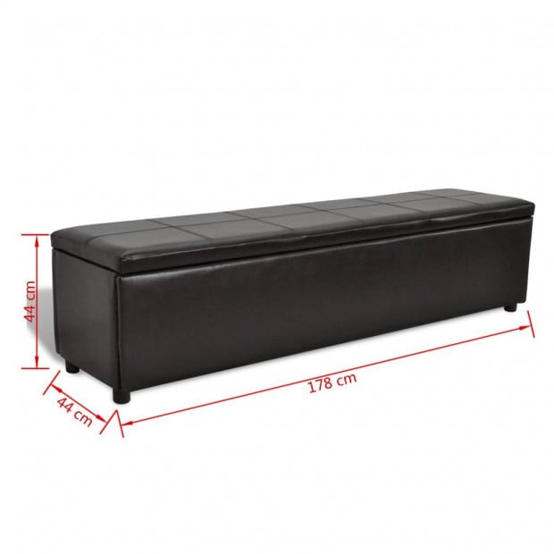 Storage Bench Brown Large Size Image 7
