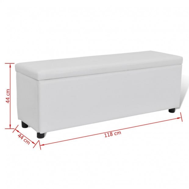 Storage Bench White Medium Size Image 6