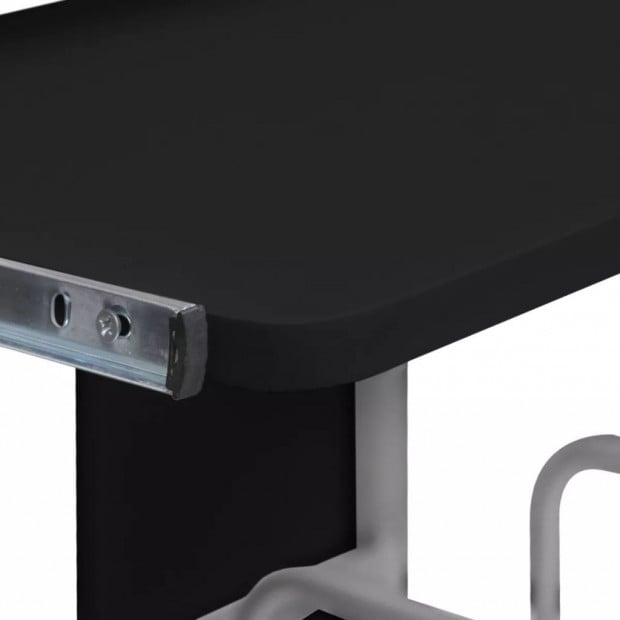 Mobile Computer Desk With Pull Out Tray Black Image 3