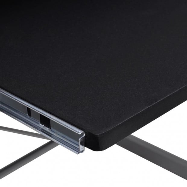 Computer Desk Workstation With Pull Out Keyboard Tray Black Image 5
