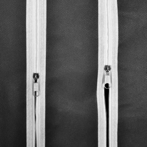 Wardrobe With Compartments And Rods 45x150x176 Cm Black Fabric Image 2