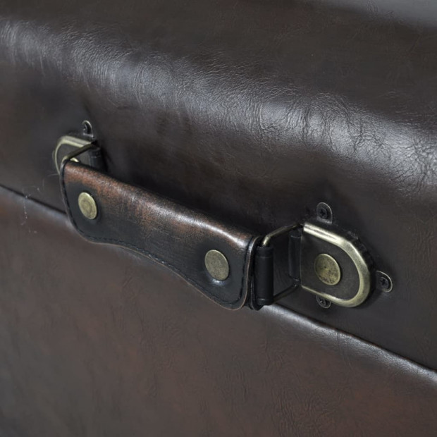 Storage Bench Set 3 Pcs Brown Image 3