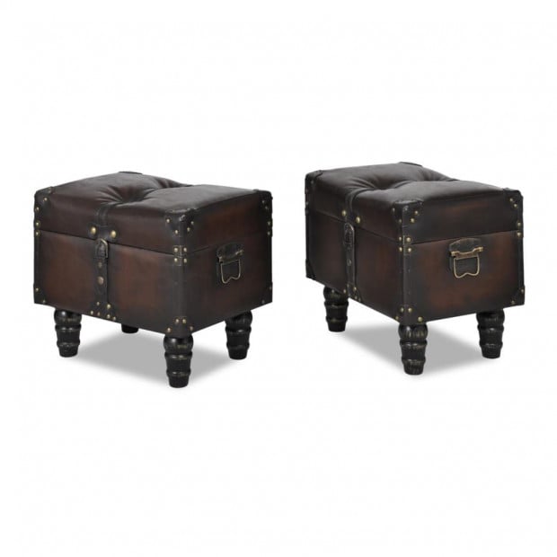 Storage Bench Set 3 Pcs Brown Image 8
