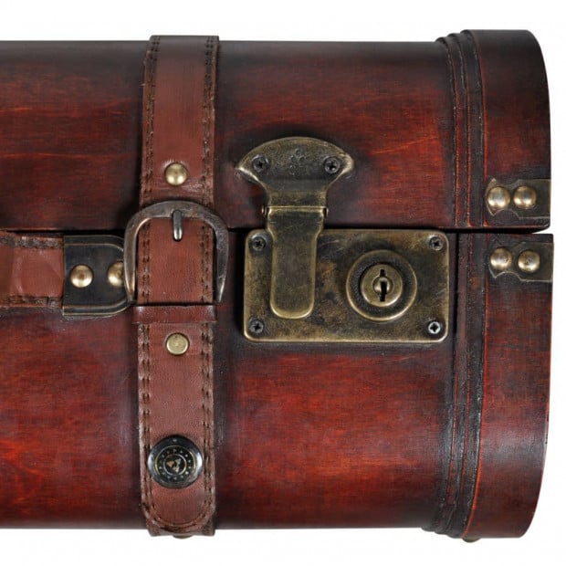 Wooden Treasure Chests 2 Pcs Vintage Brown Image 6