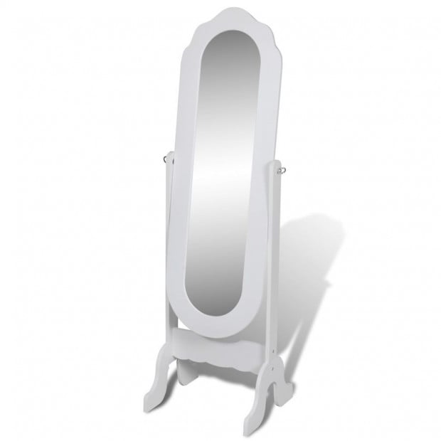 Free Standing Mirror White Adjustable Image 2