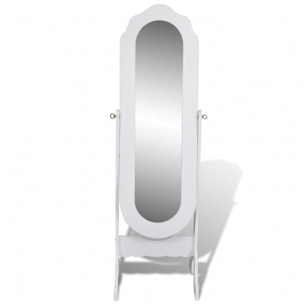 Free Standing Mirror White Adjustable Image 3