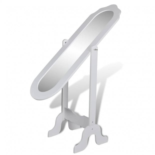 Free Standing Mirror White Adjustable Image 4