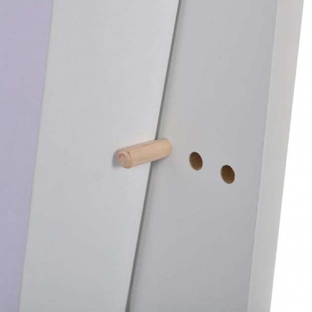 Free Standing Mirror White Adjustable Image 6