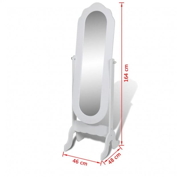 Free Standing Mirror White Adjustable Image 8