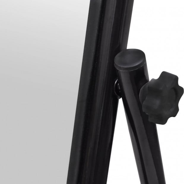 Free Standing Floor Mirror Full Length Rectangular Black Image 5