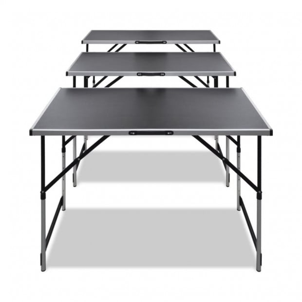 Pasting Table 3 Pcs Foldable Height Adjustable Image 2