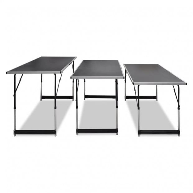 Pasting Table 3 Pcs Foldable Height Adjustable Image 3