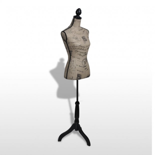 Ladies Bust Display Bust Brown Black Jute Female Mannequin Display Image 3