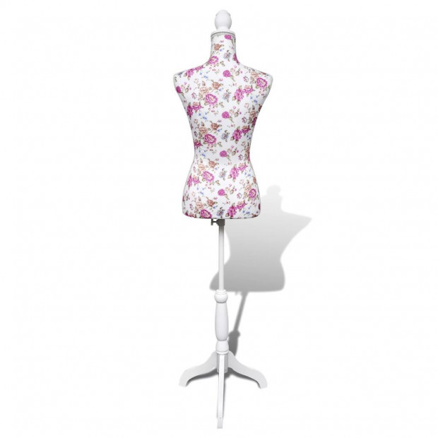 Ladies Bust Display Mannequin Cotton White With Rose Image 6