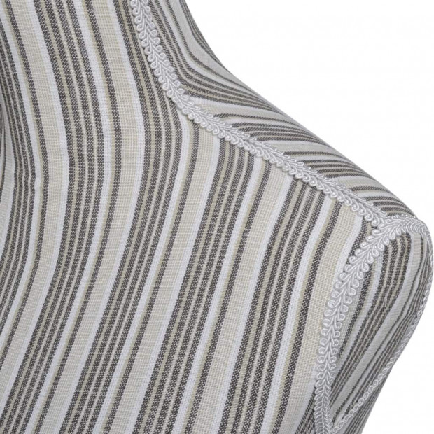 Ladies Bust Display Mannequin Linen With Stripes Image 4