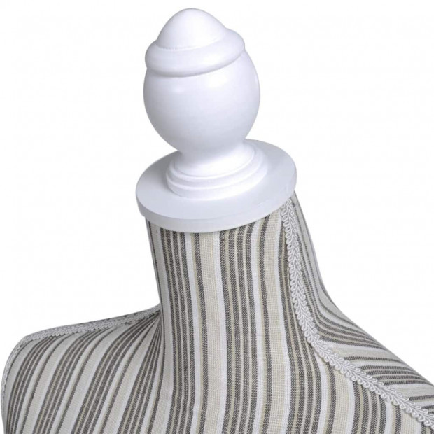 Ladies Bust Display Mannequin Linen With Stripes Image 5