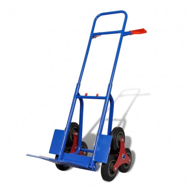 Folding Sack Truck With 6 Wheels Blue Image 2