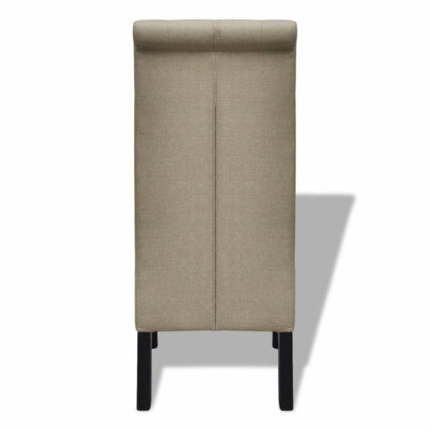 Dining Chairs 2 Pcs Fabric Beige Image 6