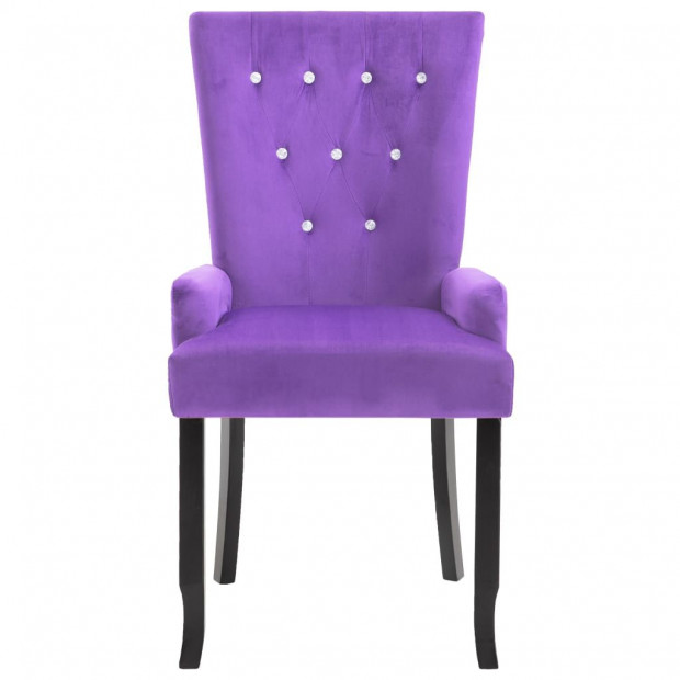 Armchair Purple Velvet Image 4