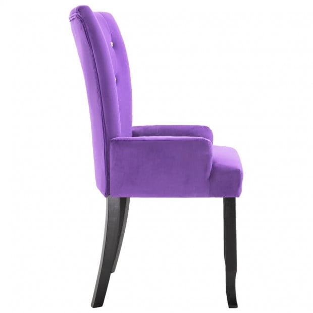 Armchair Purple Velvet Image 5