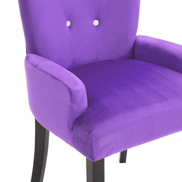 Armchair Purple Velvet Image 7